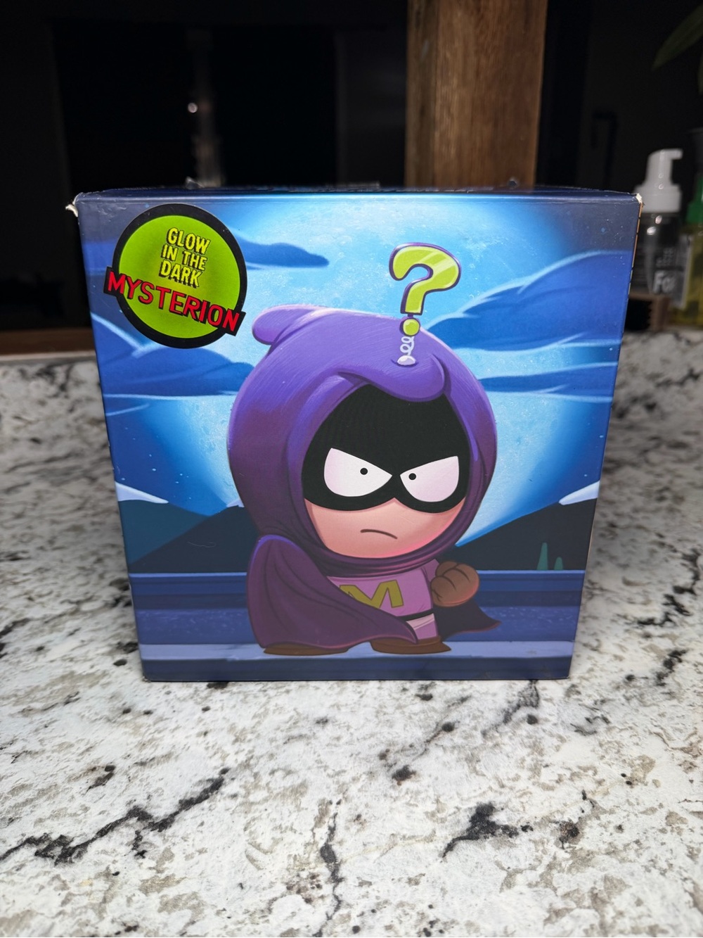 Kidrobot South Park The Fractured But Whole Glow In The Dark Mysterion Figure
